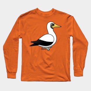 Cute Birdorable Masked Booby Cartoon Bird Long Sleeve T-Shirt